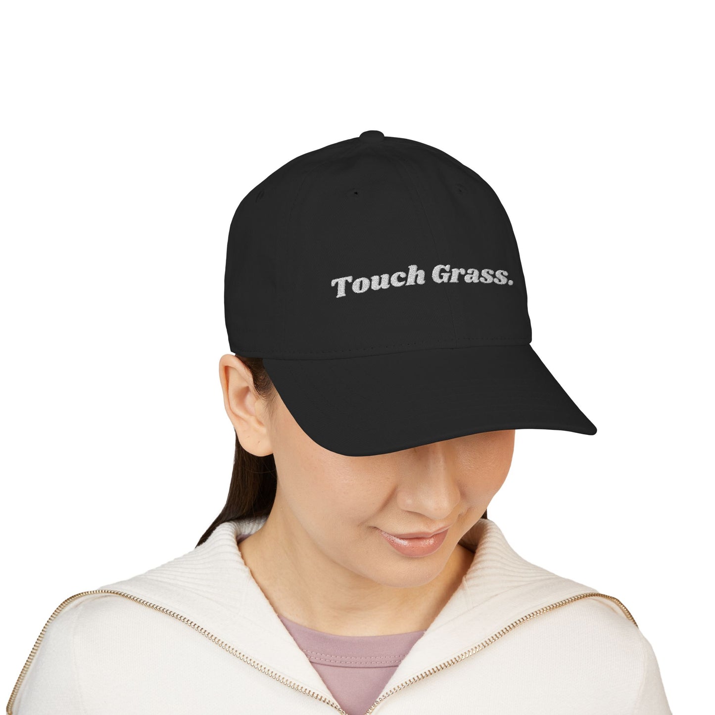 "Touch Grass" Embroidered Cap