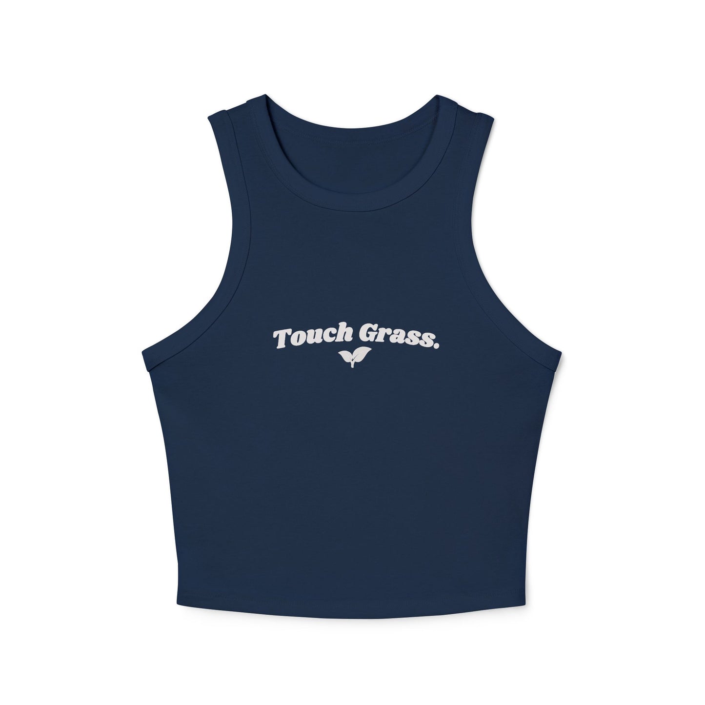 Racer Cut Touch Grass Tank Top