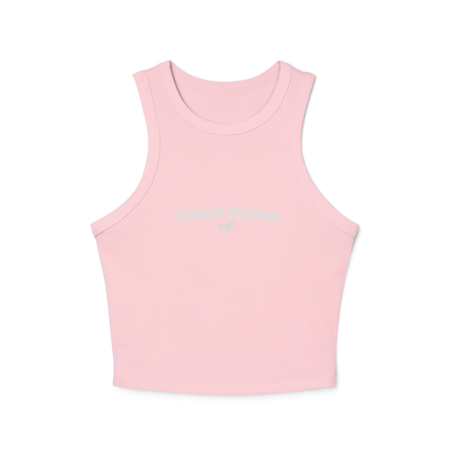 Racer Cut Touch Grass Tank Top