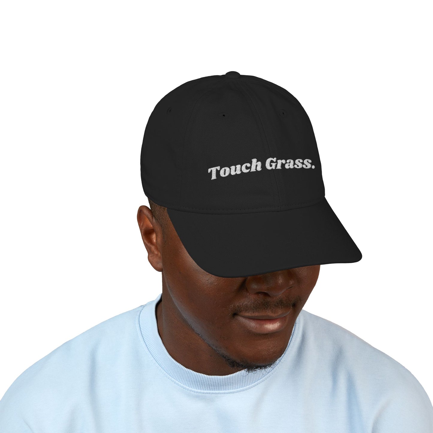 "Touch Grass" Embroidered Cap